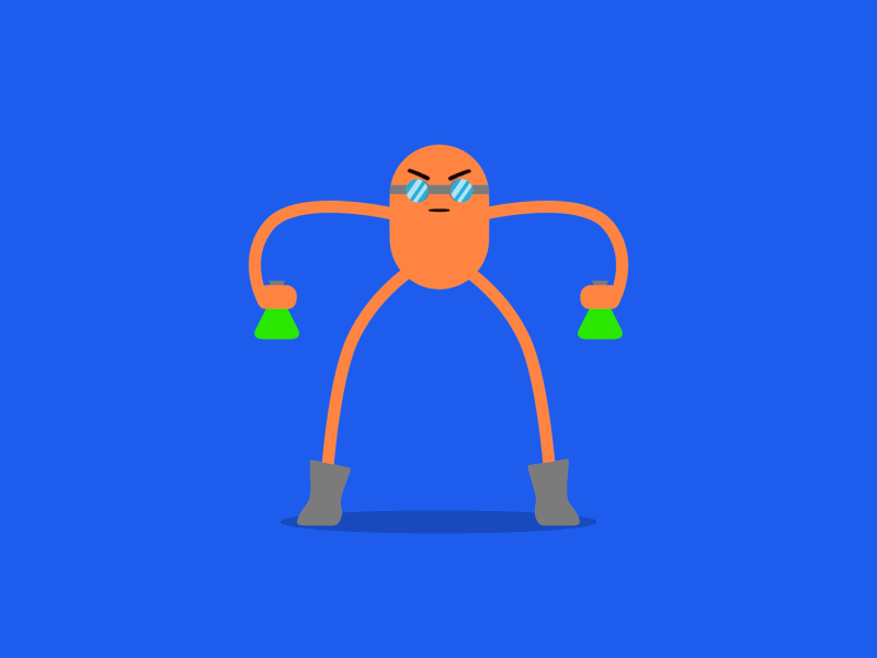 Mad Scientist or: Dr. Evil Genius alchemy animation character colors design flat genius illustration illustrator motion science