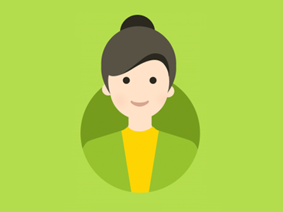 Happy woman design graphic icon illustration smile visual