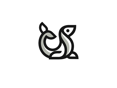 Oatrie / sea lion animal black design illustration lion logo mark natural otarie sea symbol water