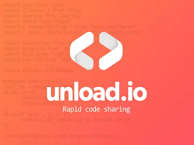 Unload.io branding cindr.io free logo logotype open source unload unload.io