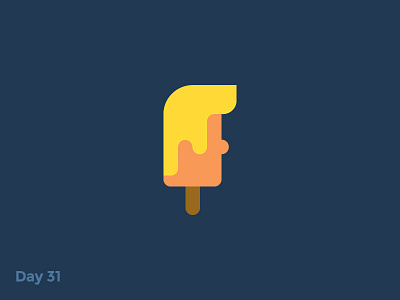 Daily Logo 31/50 - Ice Cream Logo branding dailylogo dailylogochallenge donald trump flat ice cream illustration logo man mark minimal sweet shit