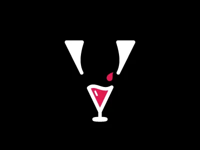 Vamp Bar bar blood ff glass letter line martini tooth v vampire wine