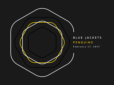 Blue Jackets Score: February 17, 2017 blue jackets columbus data data visualization hockey infographics minimal nhl score sports