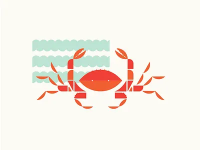 Crab astrology crab illustration illustrator minimal palette