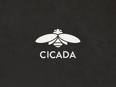 Cicada Logo black cicada identity illustration insect logo vector white
