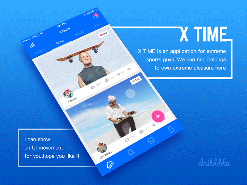 X TIME gif ui