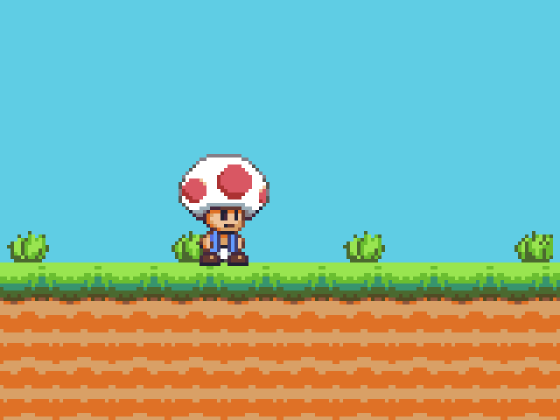 Toad animation mario bros nintendo pixel art pixel dailies pixelart super mario super mario bros toad toadie