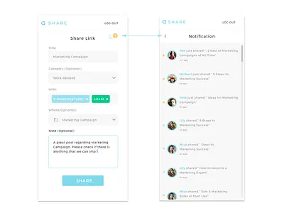 A browser assistant that helps you find/share links