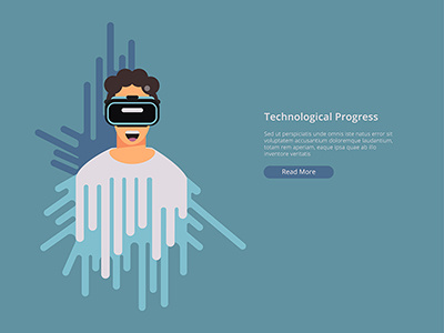 Vr illustration art creative flat icon illustration reality simple style ui vr webdesign