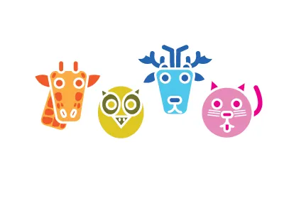 Animalhive By Colorhive animals color flat illustration