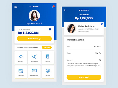 Mandiri Mobile Banking redesign bank banking credit card finance financial ios material mobile banking money send money transaction