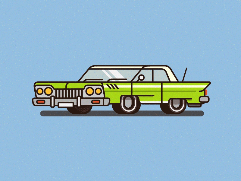 Low Rider animation bounce car cool flat gif illustration low motion pimp rider sticker