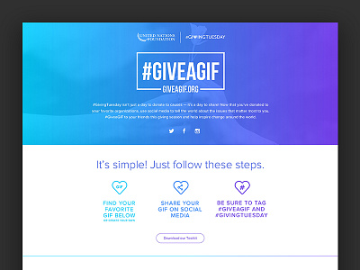 #GiveAGif Website Design blue gif purple web design