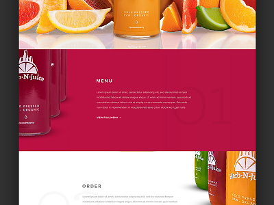 Herb-N-Juice Website Redesign chicago juice web web design website layout