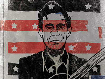 Johnny americana digital drawing grunge illustration johnny cash vintage weathered