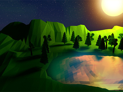 Lowpoly Landscape 3d blender landscape lowpoly