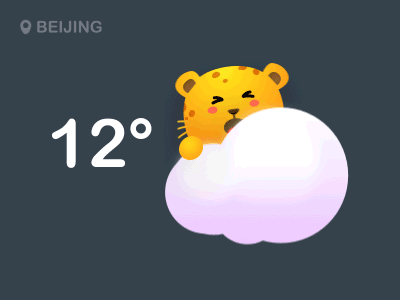 Cute weather for CM Locker animate cheetah cloudy cute doze dream gif snooze weather