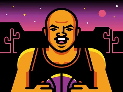 Sir Charles (Phoenix Nights) basketball charles barkley nba phoenix phoenix suns suns vector