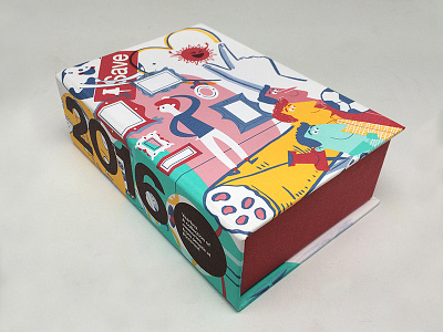 Yearbox illustration packaging print