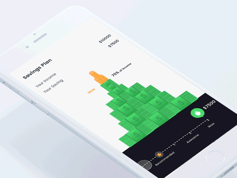 Money Saving - Psychology account book budget clean graph johnyvino money save simple transaction ui ux