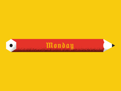 Monday doodle illustration illustrator monday pencil texture vector