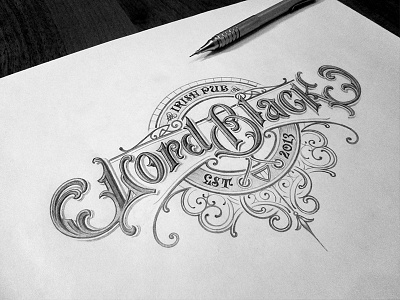 The Lord black pub sketch handlettering lettering logotype sketch typography