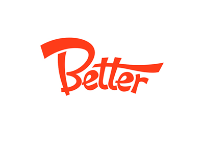 Better black lettering logo orange type typeface typo typography