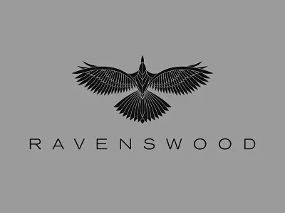 Ravenswood Logo branding illustration logo ravenswood thin lines