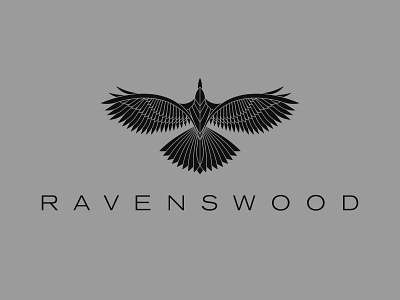 Ravenswood Logo branding illustration logo ravenswood thin lines