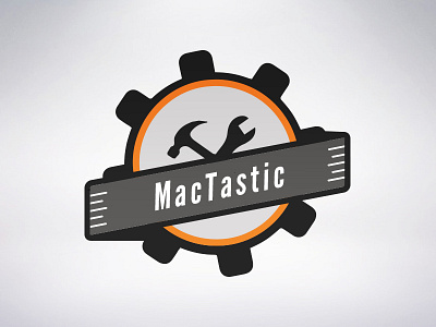 Mactastic logo black design flat logo mac mactastic orange repair webshop