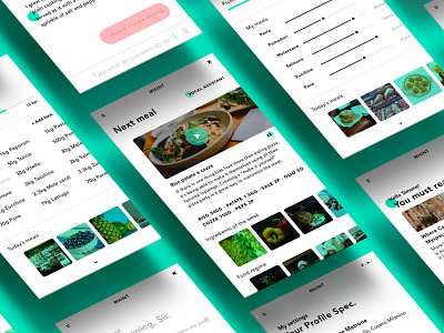 Mhint UI ai app chat design food graphic intelligence interface iphone mobile ui ux