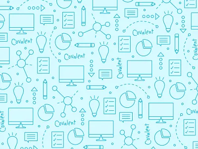 Covalent Marketing :: Icon Pattern business chat computer design icon illustration light marketing pattern playful repeat vector