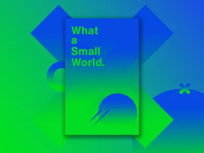 What a Small World... design poster world