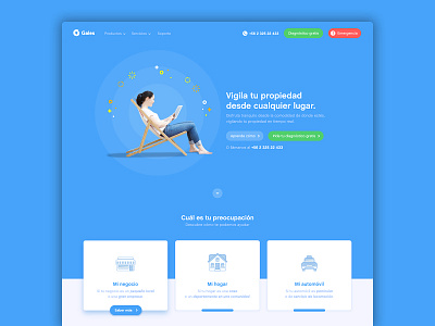 Gales—Landing v.A clean homepage landing minimal page security simple startup surveillance ui ux web