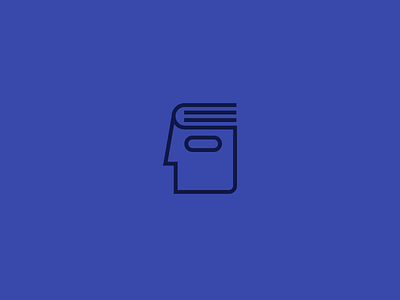 Face 'n book icon blue book essential eye face flat icon line read simple