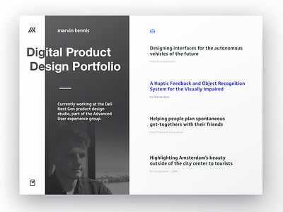 Personal Portfolio website minimal personal portfolio showcase ui website