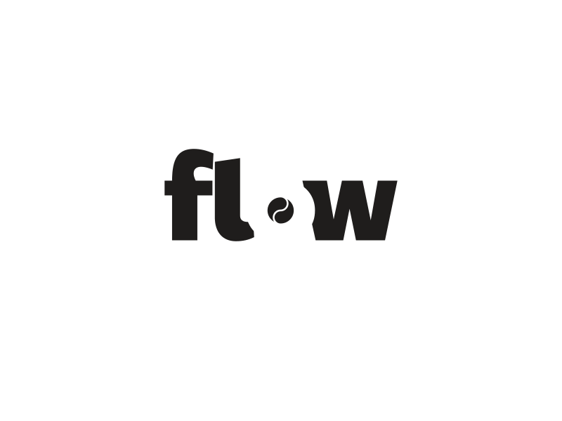 Flow animated animation drops logo negative space spinning