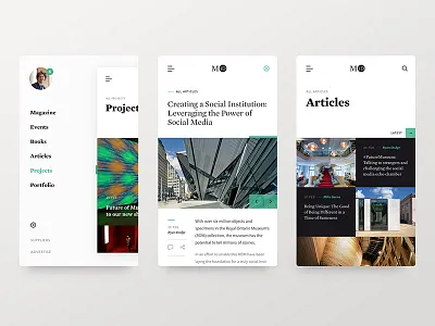 Museim ID Redesign app app design clean layout ui design user interface web design website