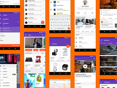 Material Design Kit – Pre-order now app elements gui material material design templates ui kit