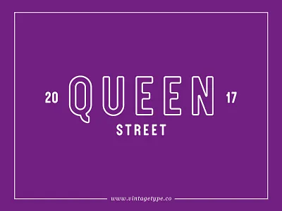Queen Street display font fonts outline purple queen royal sans street style styles vintage