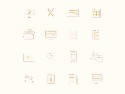 Icon Set feminine icon icon set illustration palmandcompany
