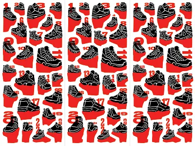 Jordan Posters drawing jordan marker nike pattern poster shadow shoe sketch sneaker