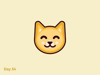 Daily Logo 34/50 - Cat Logo animal branding cat kitten dailylogo dailylogochallenge flat fun cute funny happy smile cheerful illustration logo mark minimal