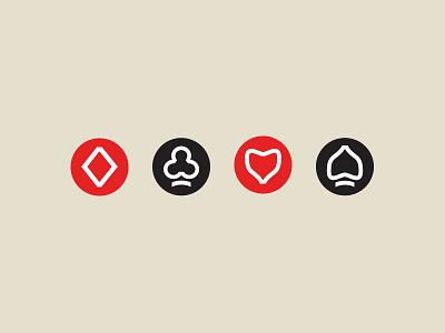 Minimal Playing Card Suits cards icons minimal symbols