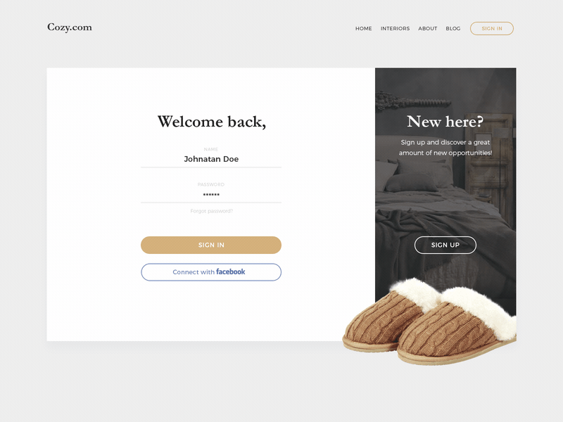 Login/Registration form animation clean daily ui fireart fireart studio interface login registration ui ux website