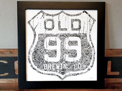 Old 99 Brewing Co. Iconoflage Custom Art Piece art beer branding cheers digital doodle drawing hand drawn illustration ink logo