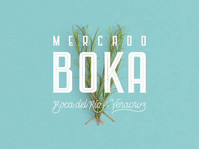 Mercado Boka brand custom type food identity logo logotype market sans serif script serif type vintage