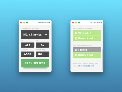 Daily UI challenge #004 — Calculator calculator daily ui challenge dailyui iv calculator pokemon pokemon go