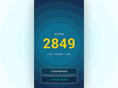 Score Screen - Odd One Out android blue clean game ios leaderboard minimal odd one out play ripple ui yellow