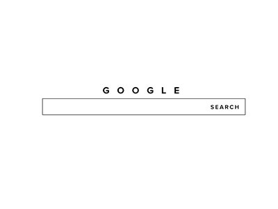 Minimal Google ReDesign black google minimal search web web design white